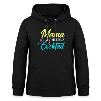Mama Braucht Einen Cocktail - Frauen Hoodie - Schwarz - Vorne - AI Model Female 172 light (172cm)