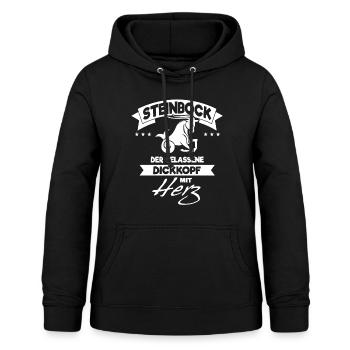 Steinbock - Frauen Hoodie - Schwarz - Vorne - AI Model Female 172 light (172cm)