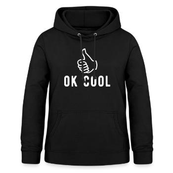 ok cool - Sweat à capuche Femme - noir - Devant - AI Model Female 172 light (172cm)