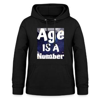 L’ÂGE EST UN NOMBRE - Sweat à capuche Femme - noir - Devant - AI Model Female 172 light (172cm)