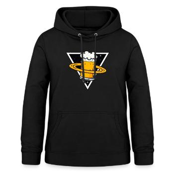Planet Beer Beer Univers Cadeau - Sweat à capuche Femme - noir - Devant - AI Model Female 172 light (172cm)