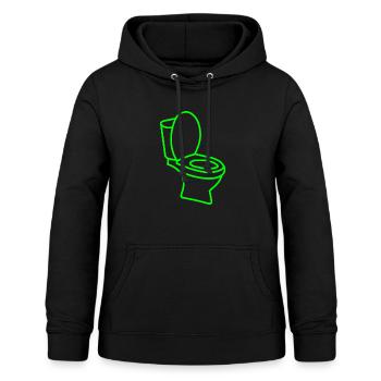 Klo WC Toilette Grün - Frauen Hoodie - Schwarz - Vorne - AI Model Female 172 light (172cm)