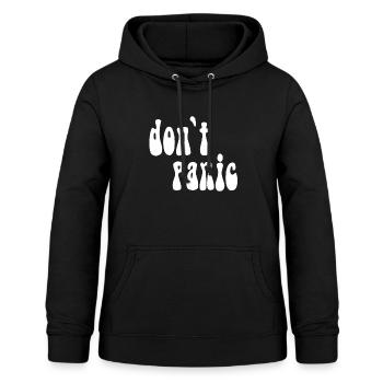 pas de panique - Sweat à capuche Femme - noir - Devant - AI Model Female 172 light (172cm)