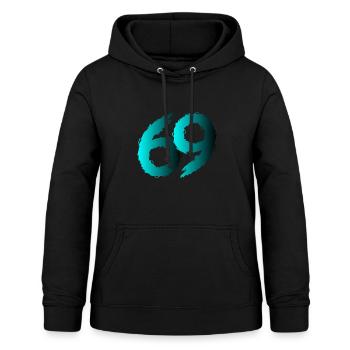 69 symbol number sixty nine - Women's Hoodie - black - Front - AI Model Female 172 light (172cm)