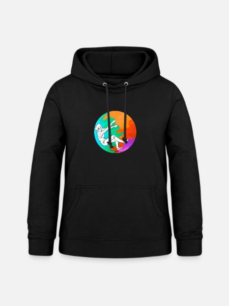Kletterer klettern Felsbrocken - Frauen Hoodie - Schwarz