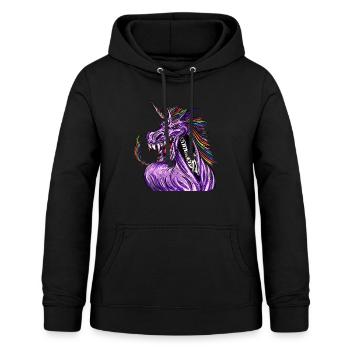Zombie Einhorn / Halloween Einhorn - Frauen Hoodie - Schwarz - Vorne - AI Model Female 172 light (172cm)
