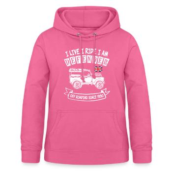 Landy Defender Life - Frauen Hoodie - Pink - Vorne - AI Model Female 172 light (172cm)