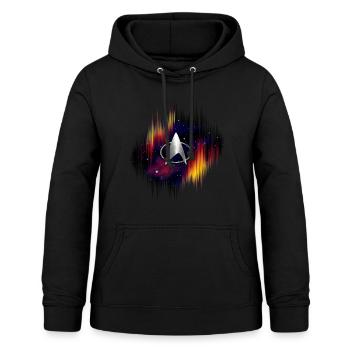 Star Trek The Next Generation Silber Logo - Frauen Hoodie - Schwarz - Vorne - AI Model Female 172 light (172cm)
