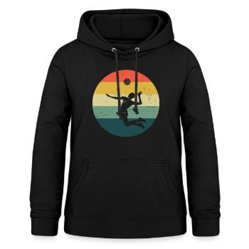 Beach Volley Volley Féminin Volley-ball - Sweat à capuche Femme - noir - Devant - AI Model Female 172 light (172cm)