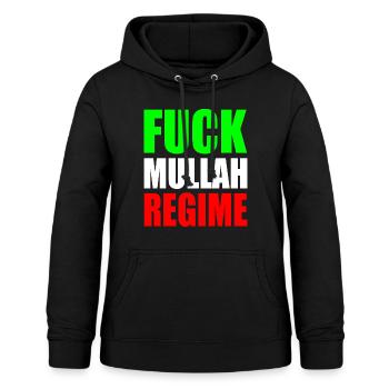 Fuck mullah regime iran - Frauen Hoodie - Schwarz - Vorne - AI Model Female 172 light (172cm)