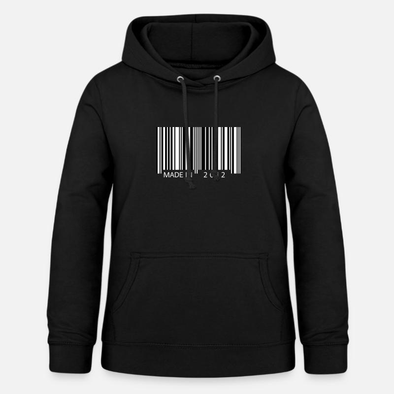 Made in 2012 Barcode Gift - Women's Hoodie - black
