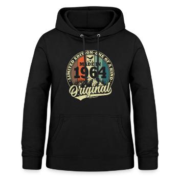 1964 Jahrgang geboren Vintage Retro Geburtstag - Frauen Hoodie - Schwarz - Vorne - AI Model Female 172 light (172cm)