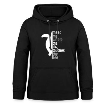 Turtle Slogan Schildkröte Spruch - Frauen Hoodie - Schwarz - Vorne - AI Model Female 172 light (172cm)