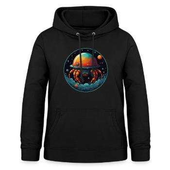 Fantasievolles skurriles Krabben Raumschiff - Frauen Hoodie - Schwarz - Vorne - AI Model Female 172 light (172cm)