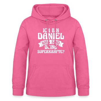 First name Daniel - Women's Hoodie - pink - Front - AI Model Female 172 light (172cm)