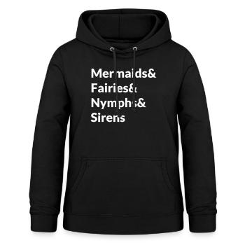 Meermaids Fairies nymphs sirens - Women's Hoodie - black - Front - AI Model Female 172 light (172cm)