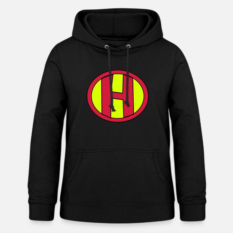 Super, Superheld, Superheldin, Hero, H - Sweat à capuche Femme - noir