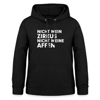 Nicht mein Zirkus, nicht meine Affen - Frauen Hoodie - Schwarz - Vorne - AI Model Female 172 light (172cm)