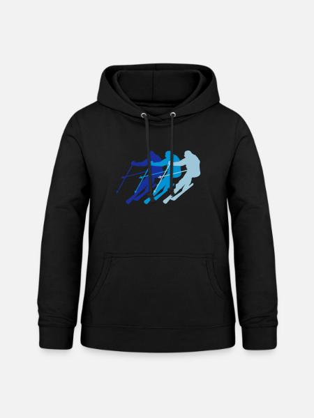 Ski - Frauen Hoodie - Schwarz