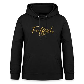 fuffzich - Frauen Hoodie - Schwarz - Vorne - AI Model Female 172 light (172cm)