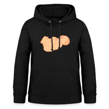 Neugeborenes, heller Hautton - Frauen Hoodie - Schwarz - Vorne - AI Model Female 172 light (172cm)