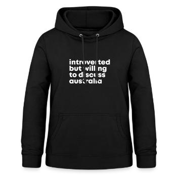 Australia - Women's Hoodie - black - Front - AI Model Female 172 light (172cm)