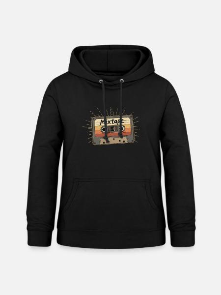 Retro Mixtape Kassette - Frauen Hoodie - Schwarz