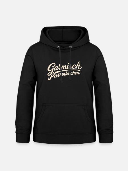 Garmisch-Partenkirchen Schriftzug - Frauen Hoodie - Schwarz