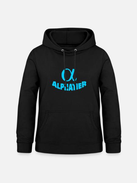 ALPHATIER - Frauen Hoodie - Schwarz