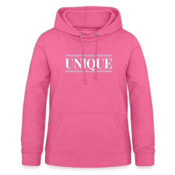 Unique Einzigartig Unikat Selbstwert Einzig Artig - Frauen Hoodie - Pink - Vorne - AI Model Female 172 light (172cm)