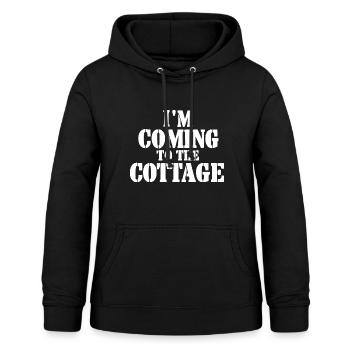 I'm coming to the cottage - weiß - Frauen Hoodie - Schwarz - Vorne - AI Model Female 172 light (172cm)