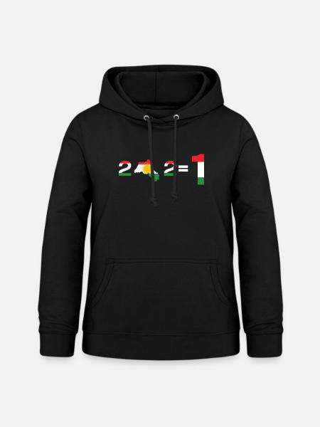 Kurdistan 2+2= 1  - Frauen Hoodie - Schwarz