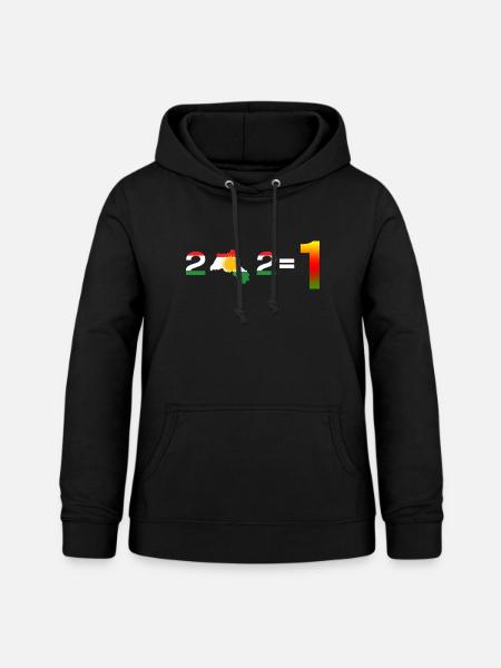 Kurdistan_2-2-_1_zusammenhalt - Frauen Hoodie - Schwarz