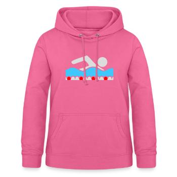 Schwimmer Piktogramm Freistil Welle Pool Sport - Frauen Hoodie - Pink - Vorne - AI Model Female 172 light (172cm)