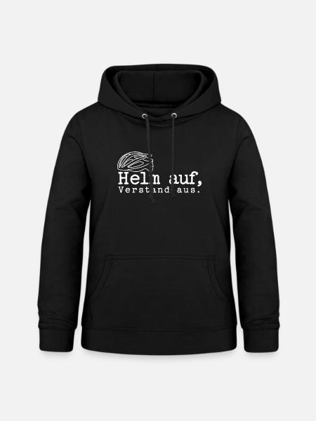 Helm Auf Verstand Aus Fahrrad - Frauen Hoodie - Schwarz