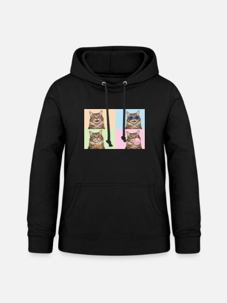 Katzen Graue Tabby Katze - Frauen Hoodie - Schwarz