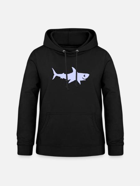 hai- - Frauen Hoodie - Schwarz