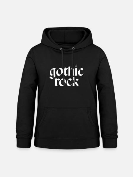 Gothic-Rock-Typografie - Frauen Hoodie - Schwarz