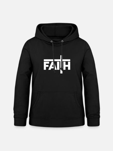 Faith - Frauen Hoodie - Schwarz