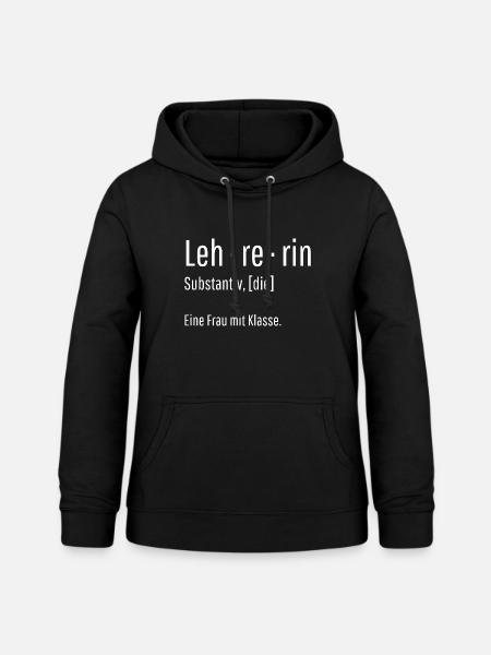 Lehrerin Substantiv Definition Schule Geschenk - Frauen Hoodie - Schwarz