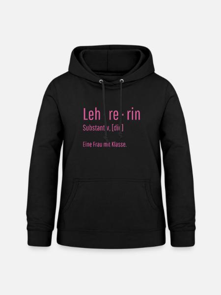Lehrerin Substantiv Definition Schule Geschenk - Frauen Hoodie - Schwarz