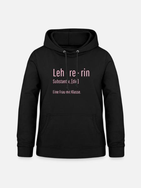 Lehrerin Substantiv Definition Schule Geschenk - Frauen Hoodie - Schwarz