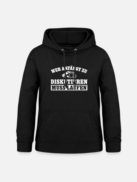 Fußballtrainer Wer diskutiert muss laufen - Frauen Hoodie - Schwarz