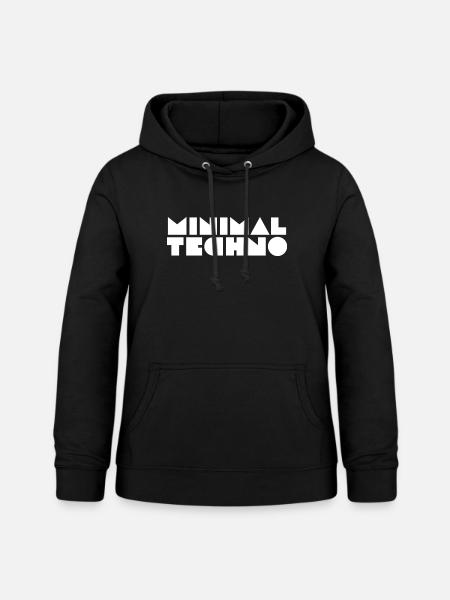 Minimaler Techno - Frauen Hoodie - Schwarz
