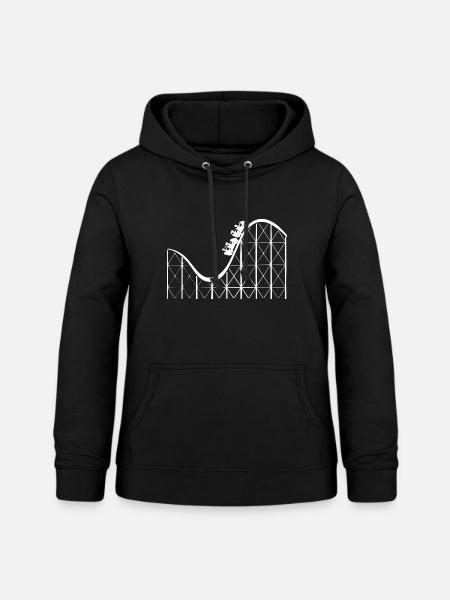 Achterbahn Freizeitpark Spaß - Frauen Hoodie - Schwarz