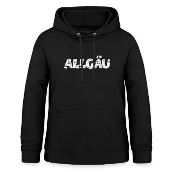 Allgäu - Frauen Hoodie - Schwarz - Vorne - AI Model Female 172 light (172cm)