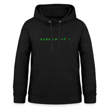 Linux rm-rf T-Shirt - Admin Sys & Dev Order - Women's Hoodie - black - Front - AI Model Female 172 light (172cm)