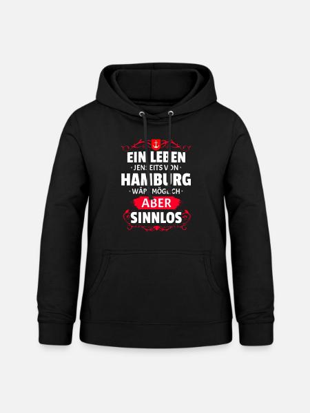 SINNLOS - HAMBURG - Frauen Hoodie - Schwarz