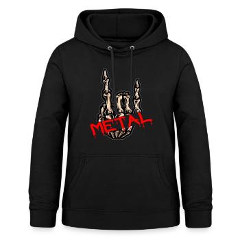-METAL- - Women's Hoodie - black - Front - AI Model Female 172 light (172cm)