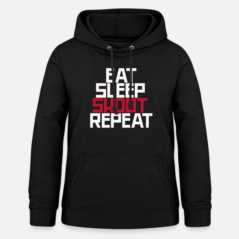 Eat Sleep Shoot Répéter - Sweat à capuche Femme - noir